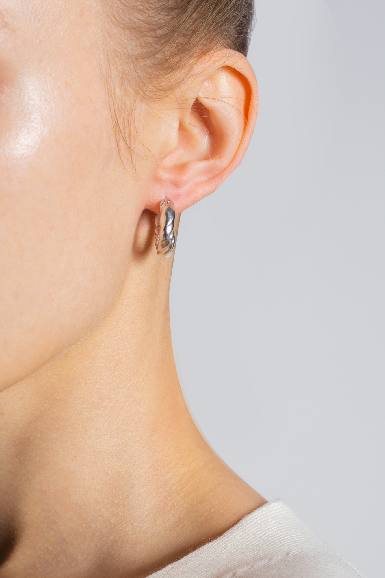 【限定価格セール！】 MEN Loewe HEAVY Loewe earrings Silver Silver - CARDIGAN KNIT アクセサリー